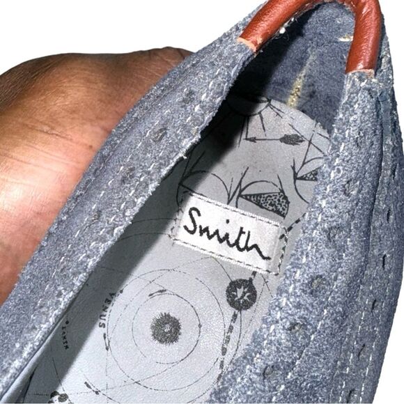 Paul Smith Blue Suede Wingtip Oxford Shoes US 9 M - Picture 10 of 13